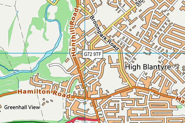 G72 9TF map - OS VectorMap District (Ordnance Survey)