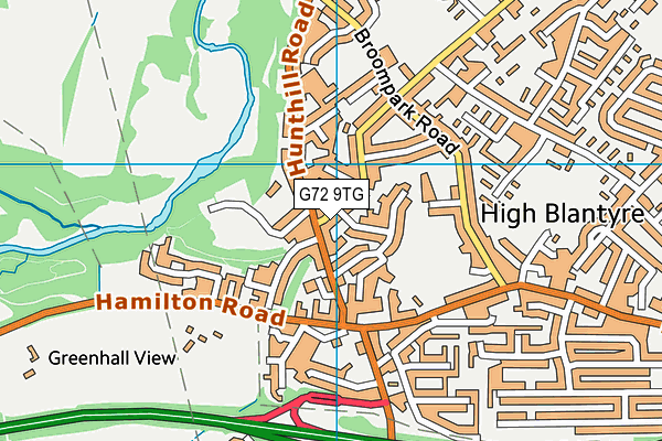 G72 9TG map - OS VectorMap District (Ordnance Survey)