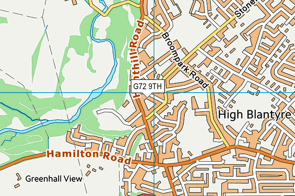 G72 9TH map - OS VectorMap District (Ordnance Survey)