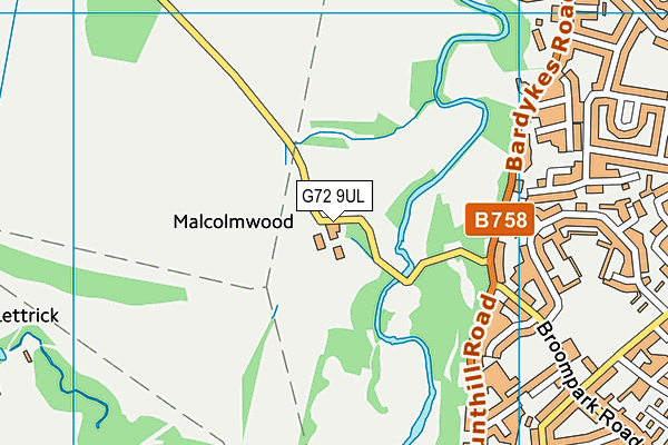 G72 9UL map - OS VectorMap District (Ordnance Survey)