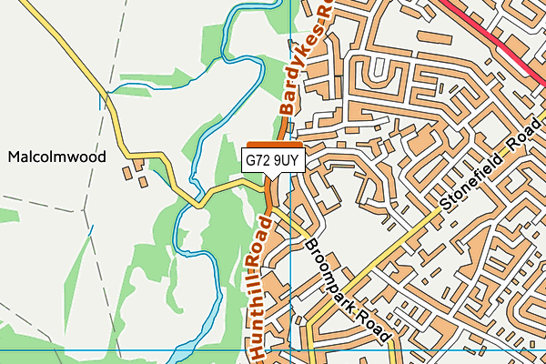 G72 9UY map - OS VectorMap District (Ordnance Survey)