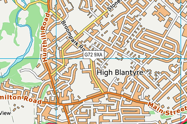 G72 9XA map - OS VectorMap District (Ordnance Survey)