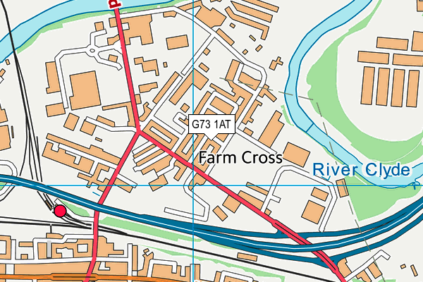 G73 1AT map - OS VectorMap District (Ordnance Survey)