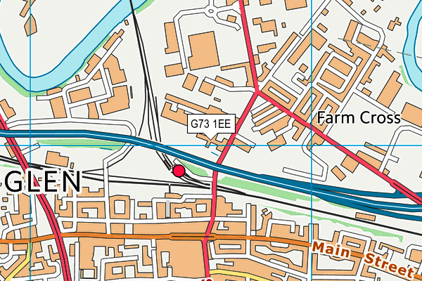 G73 1EE map - OS VectorMap District (Ordnance Survey)