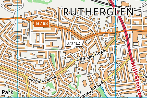 G73 1EZ map - OS VectorMap District (Ordnance Survey)