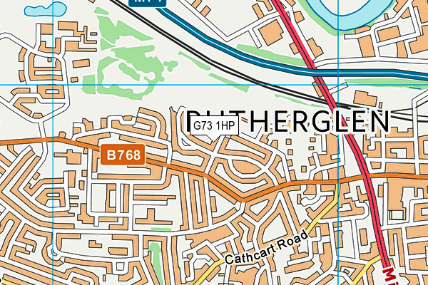 G73 1HP map - OS VectorMap District (Ordnance Survey)