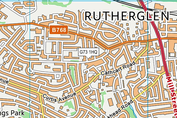 G73 1HQ map - OS VectorMap District (Ordnance Survey)