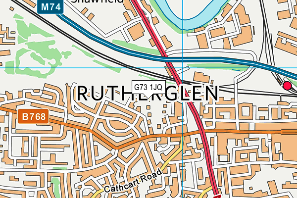 G73 1JQ map - OS VectorMap District (Ordnance Survey)