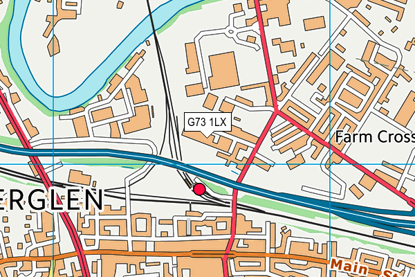 G73 1LX map - OS VectorMap District (Ordnance Survey)