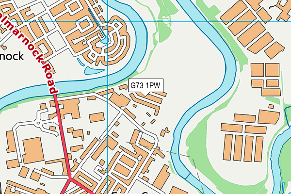 G73 1PW map - OS VectorMap District (Ordnance Survey)