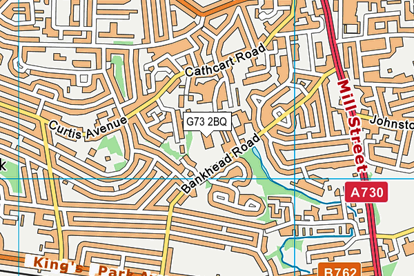 G73 2BQ map - OS VectorMap District (Ordnance Survey)