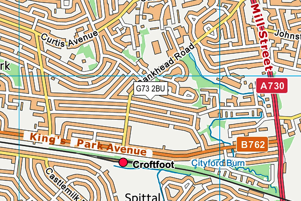 G73 2BU map - OS VectorMap District (Ordnance Survey)