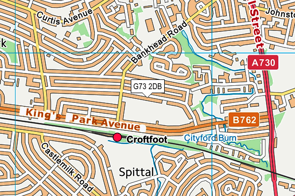 G73 2DB map - OS VectorMap District (Ordnance Survey)