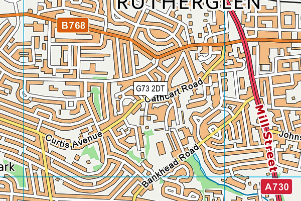 G73 2DT map - OS VectorMap District (Ordnance Survey)