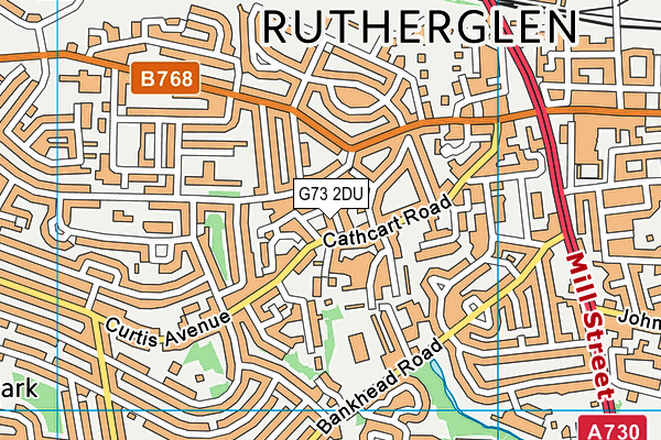 G73 2DU map - OS VectorMap District (Ordnance Survey)