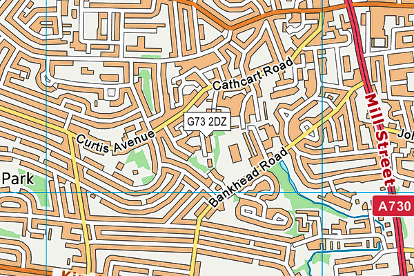 G73 2DZ map - OS VectorMap District (Ordnance Survey)