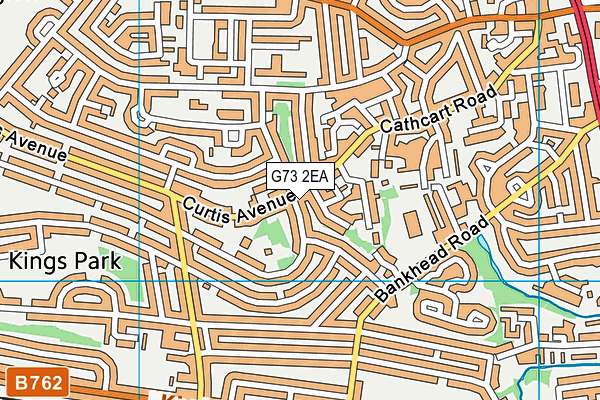 G73 2EA map - OS VectorMap District (Ordnance Survey)