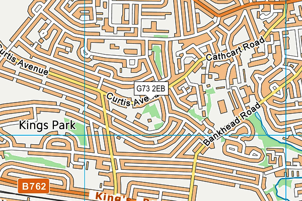 G73 2EB map - OS VectorMap District (Ordnance Survey)