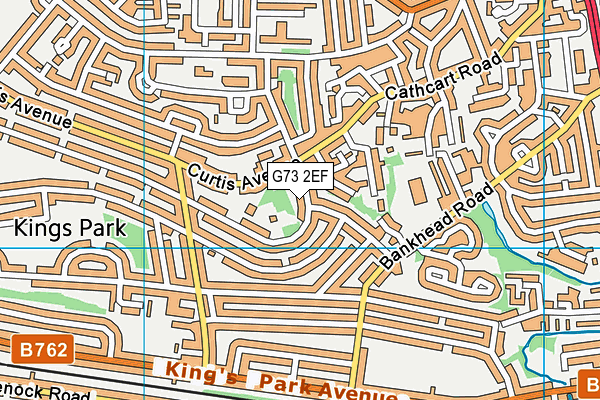 G73 2EF map - OS VectorMap District (Ordnance Survey)