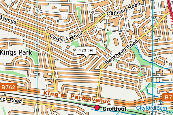 G73 2EL map - OS VectorMap District (Ordnance Survey)
