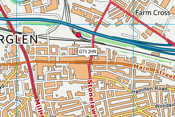 G73 2HN map - OS VectorMap District (Ordnance Survey)