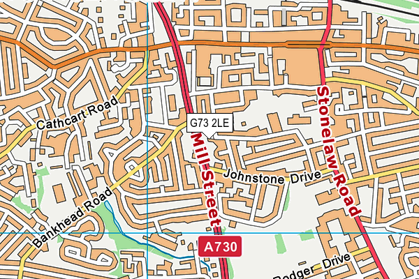 G73 2LE map - OS VectorMap District (Ordnance Survey)