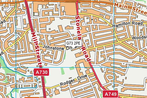 G73 2PE map - OS VectorMap District (Ordnance Survey)