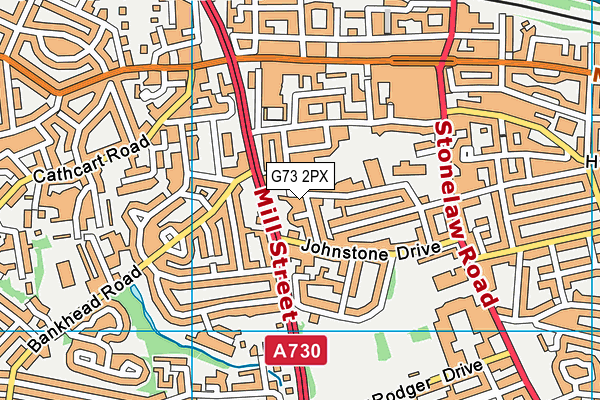 G73 2PX map - OS VectorMap District (Ordnance Survey)