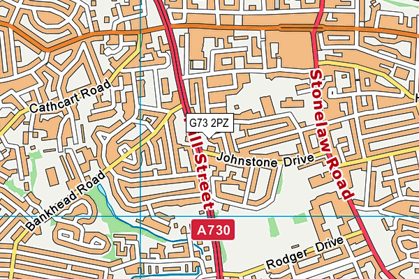 G73 2PZ map - OS VectorMap District (Ordnance Survey)