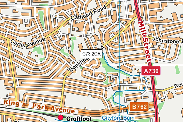 G73 2QR map - OS VectorMap District (Ordnance Survey)