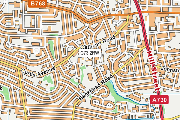 G73 2RW map - OS VectorMap District (Ordnance Survey)