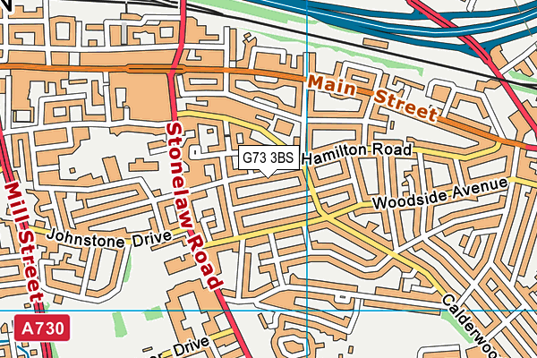 G73 3BS map - OS VectorMap District (Ordnance Survey)