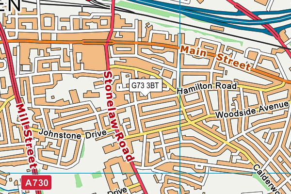 G73 3BT map - OS VectorMap District (Ordnance Survey)