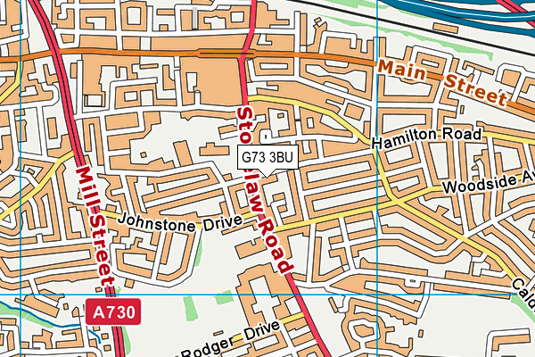 G73 3BU map - OS VectorMap District (Ordnance Survey)