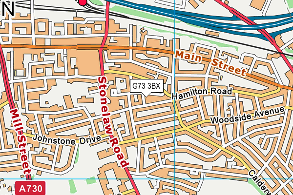G73 3BX map - OS VectorMap District (Ordnance Survey)