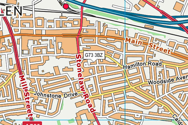 G73 3BZ map - OS VectorMap District (Ordnance Survey)