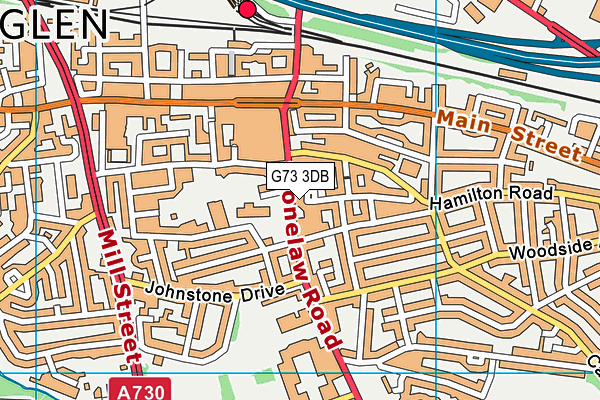 G73 3DB map - OS VectorMap District (Ordnance Survey)
