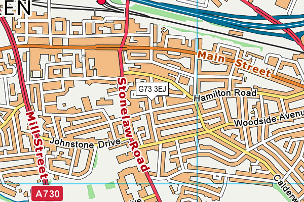 G73 3EJ map - OS VectorMap District (Ordnance Survey)