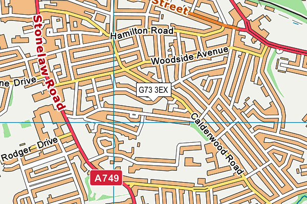 G73 3EX map - OS VectorMap District (Ordnance Survey)