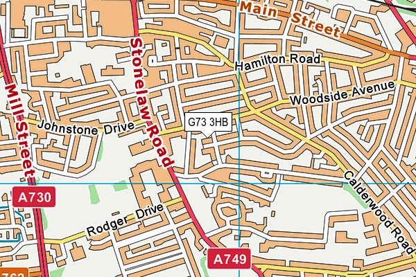 G73 3HB map - OS VectorMap District (Ordnance Survey)