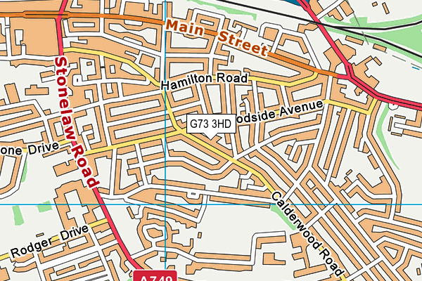 G73 3HD map - OS VectorMap District (Ordnance Survey)