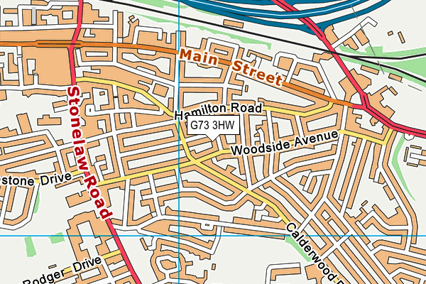 G73 3HW map - OS VectorMap District (Ordnance Survey)