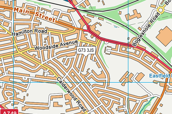 G73 3JS map - OS VectorMap District (Ordnance Survey)