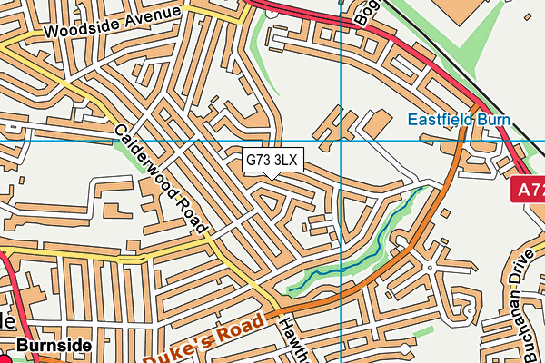 G73 3LX map - OS VectorMap District (Ordnance Survey)