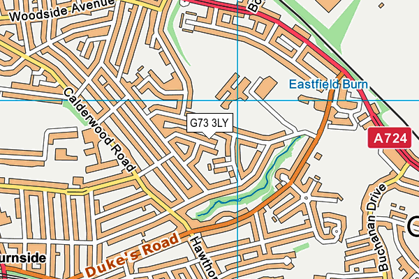 G73 3LY map - OS VectorMap District (Ordnance Survey)