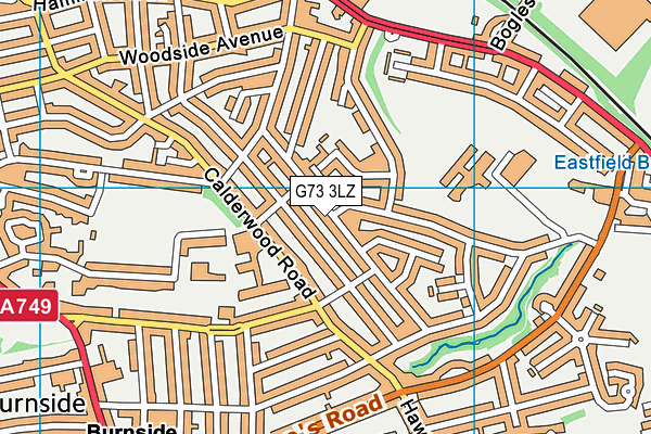 G73 3LZ map - OS VectorMap District (Ordnance Survey)