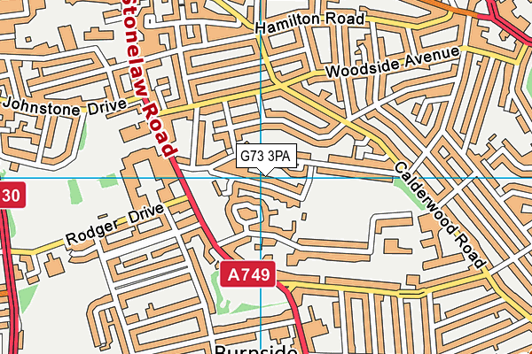 G73 3PA map - OS VectorMap District (Ordnance Survey)