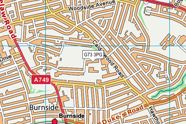 G73 3PG map - OS VectorMap District (Ordnance Survey)