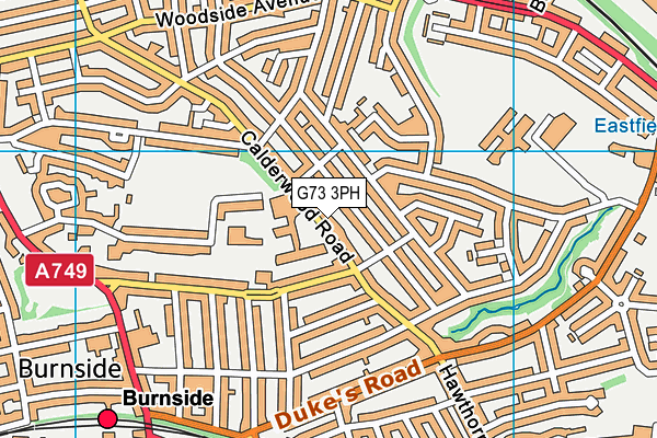 G73 3PH map - OS VectorMap District (Ordnance Survey)