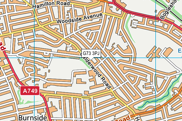 G73 3PJ map - OS VectorMap District (Ordnance Survey)